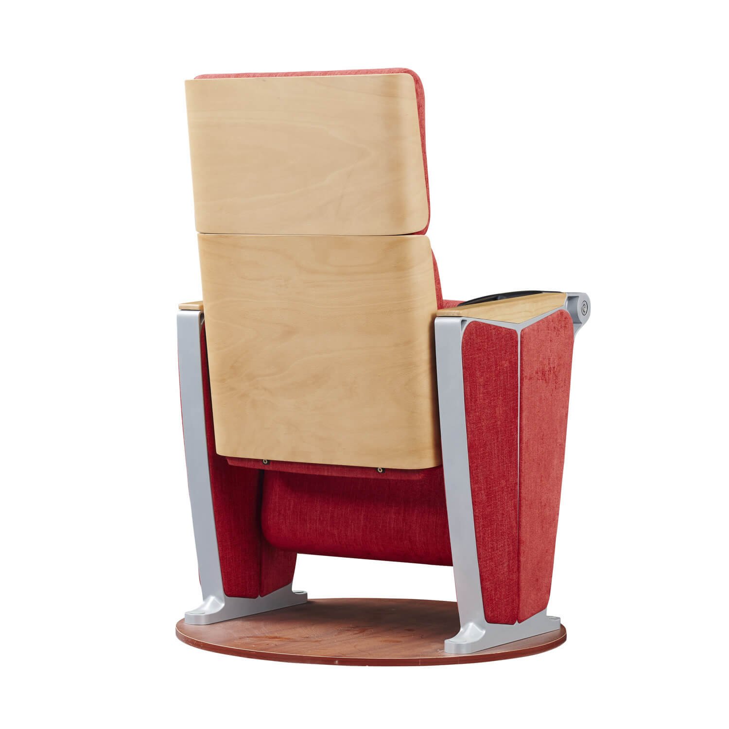 High-class lecture hall chair with durable aluminum alloy legs and elegant backrest