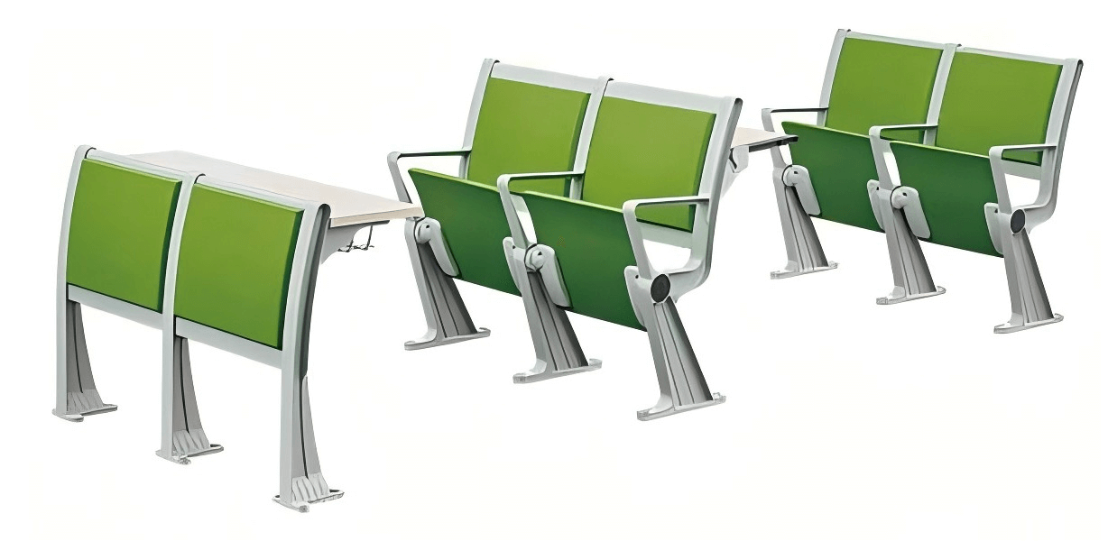 Lecture chair with molded PU seat and aluminum legs