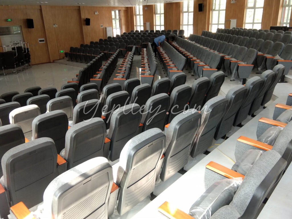 School auditorium chairs with optional fabric colors