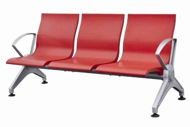 3-seater airport waiting chair for public lobbies and transportation hubs