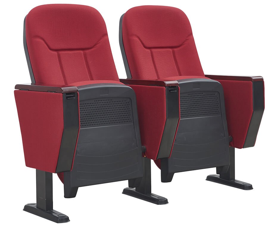 black iron leg auditorium chair for school or training center