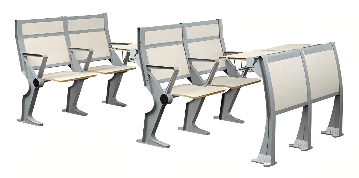 Plywood back chair with fire-resistant surface