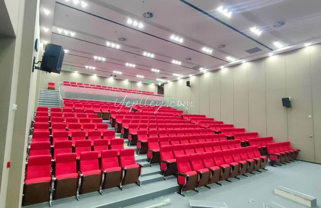 Aluminum alloy auditorium seating installation in Zhanjiang government hall