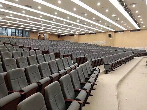 Auditorium chair manufacturing process in factory