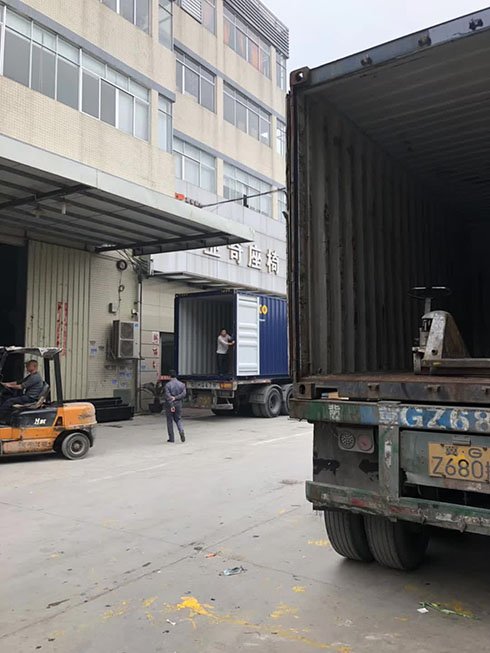 Busy factory day with auditorium seating orders prepared for delivery