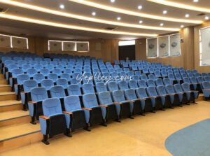 263-seat layout installed on stepped floor