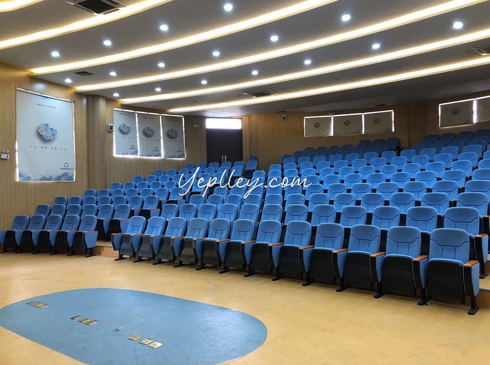 ron leg and plastic shell detail of auditorium seating