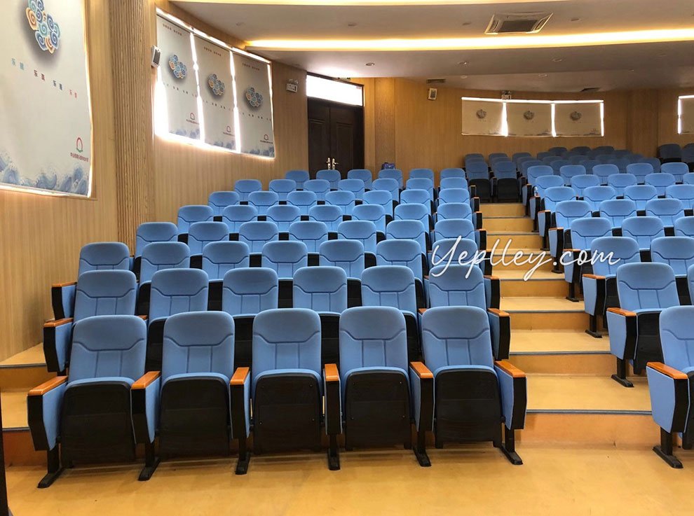 Zhongshan primary school multimedia classroom with auditorium seating for schools – front view