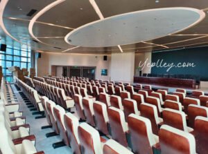 Close-up of white fabric and iron legs