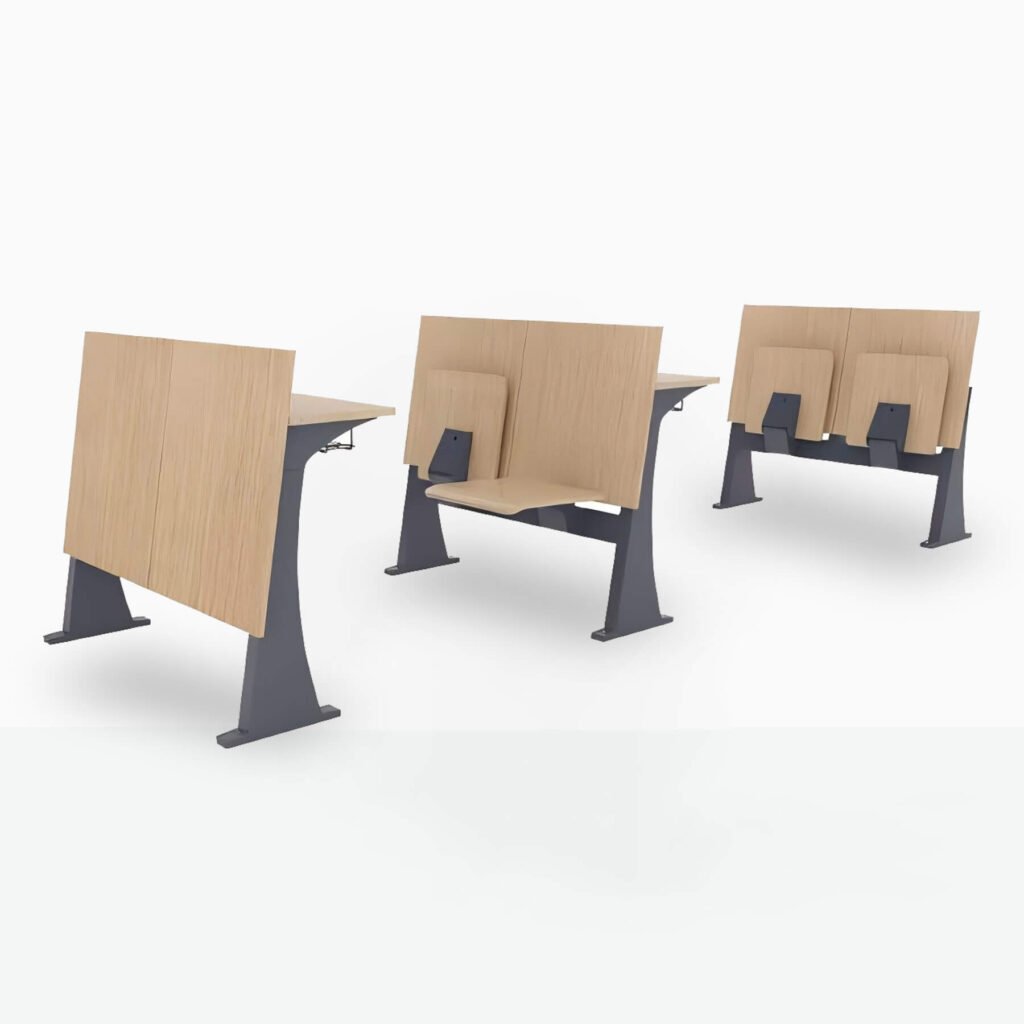 Aluminum alloy auditorium chair with fireproof table