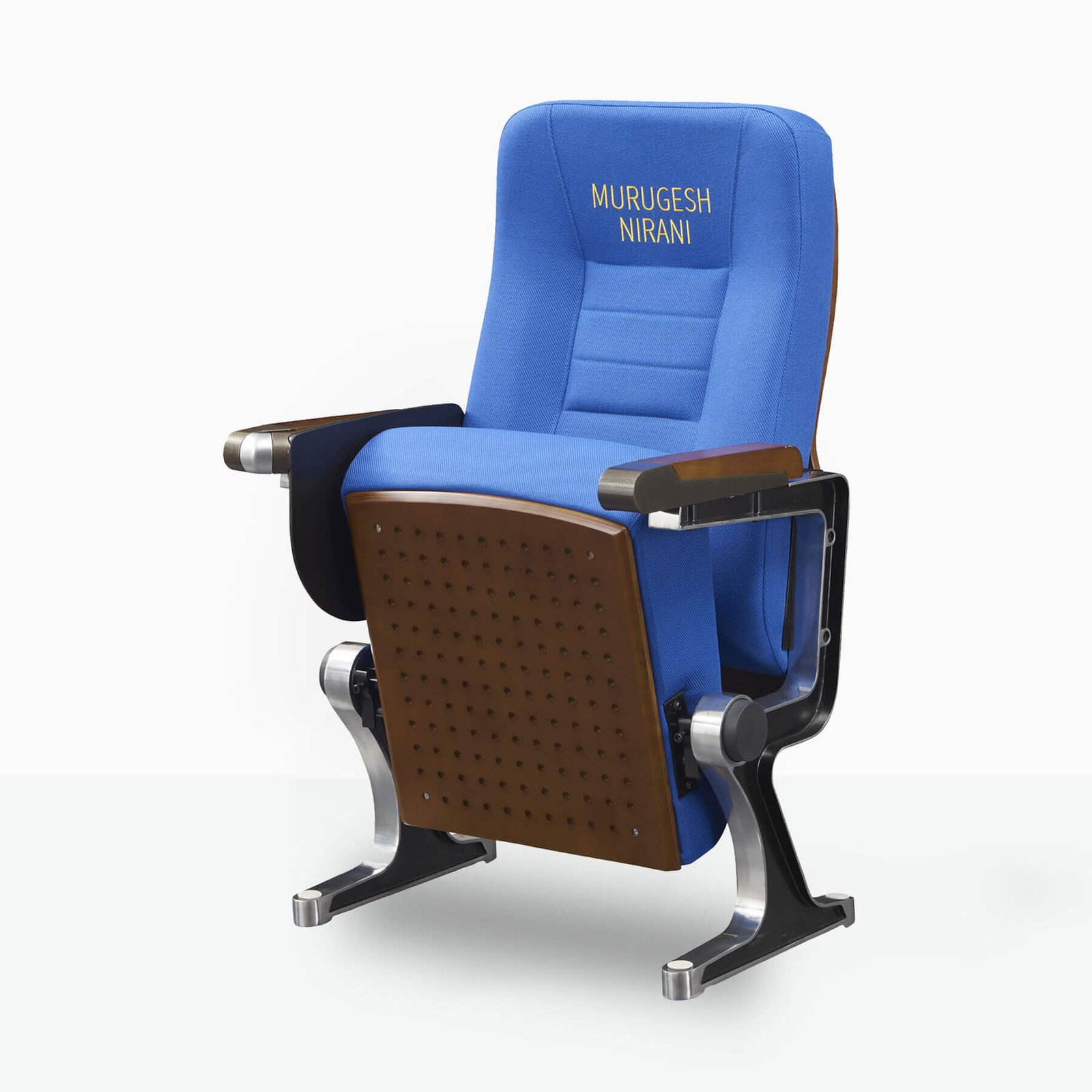 Aluminum leg auditorium chair with premium plywood shell