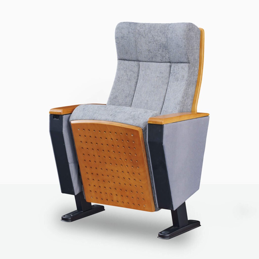 auditorium seating with wood backrest