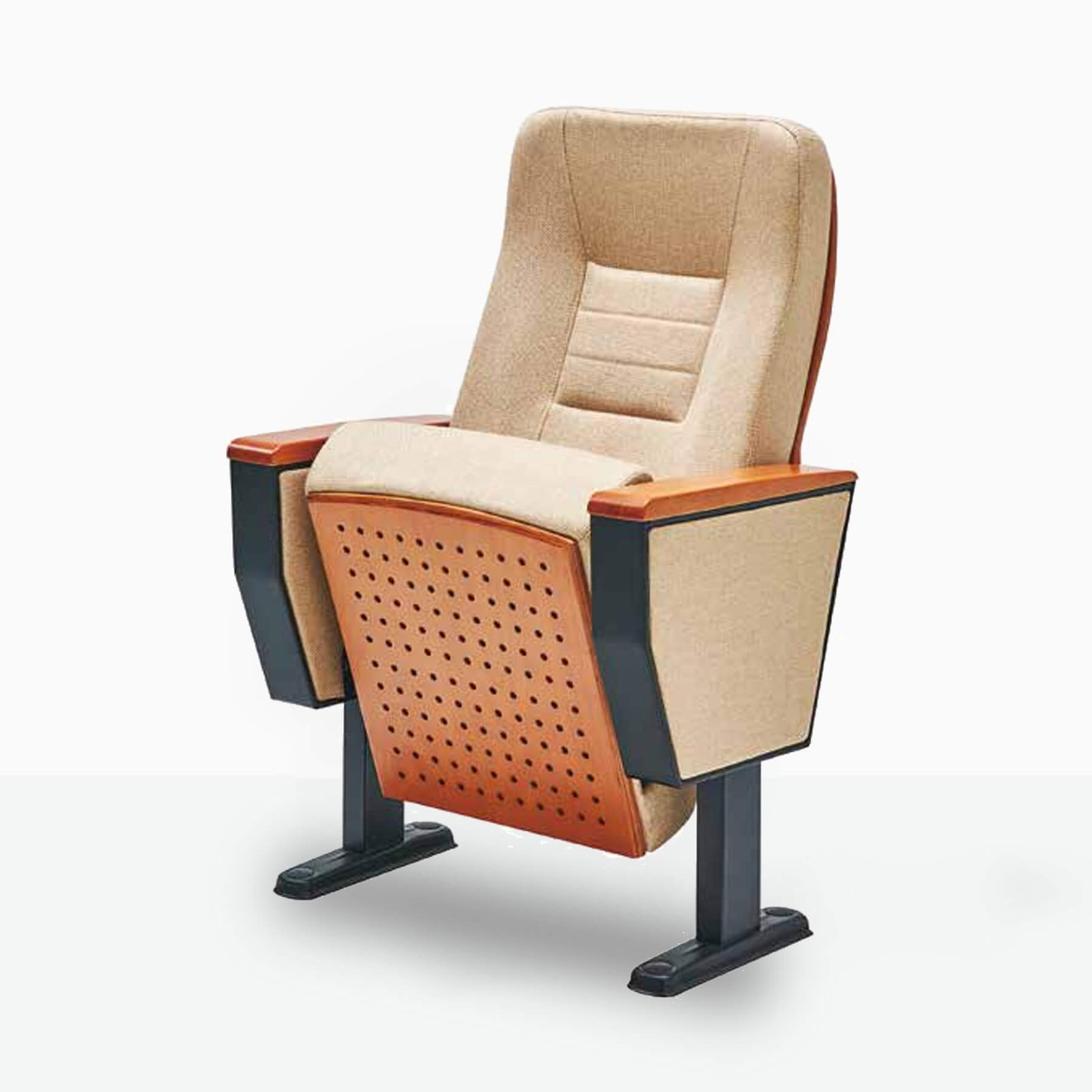 simple auditorium chair with powder-coated steel legs