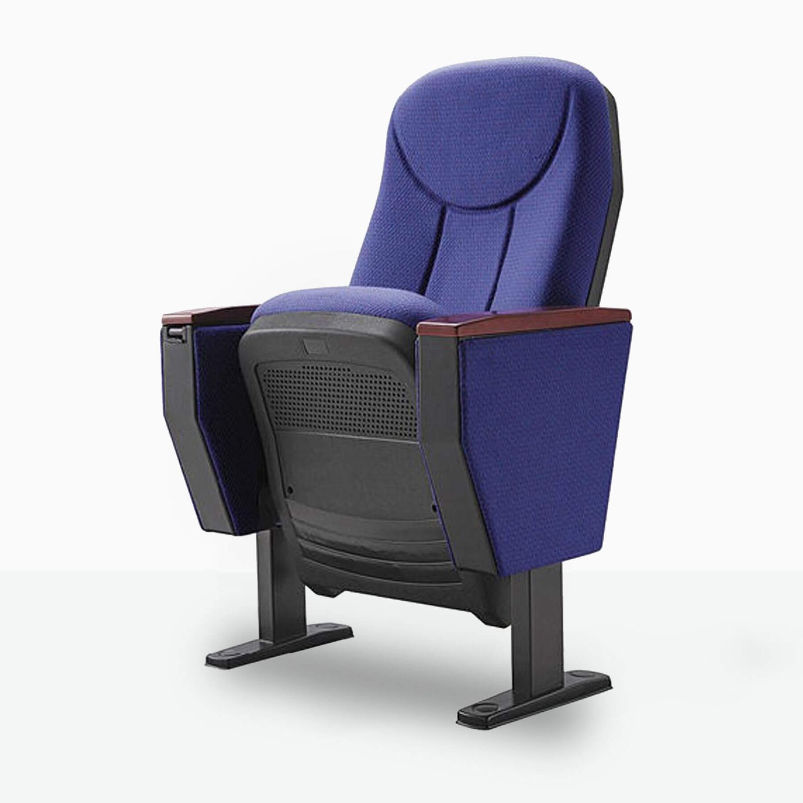 Budget auditorium chair with PP shell and basic writing tablet