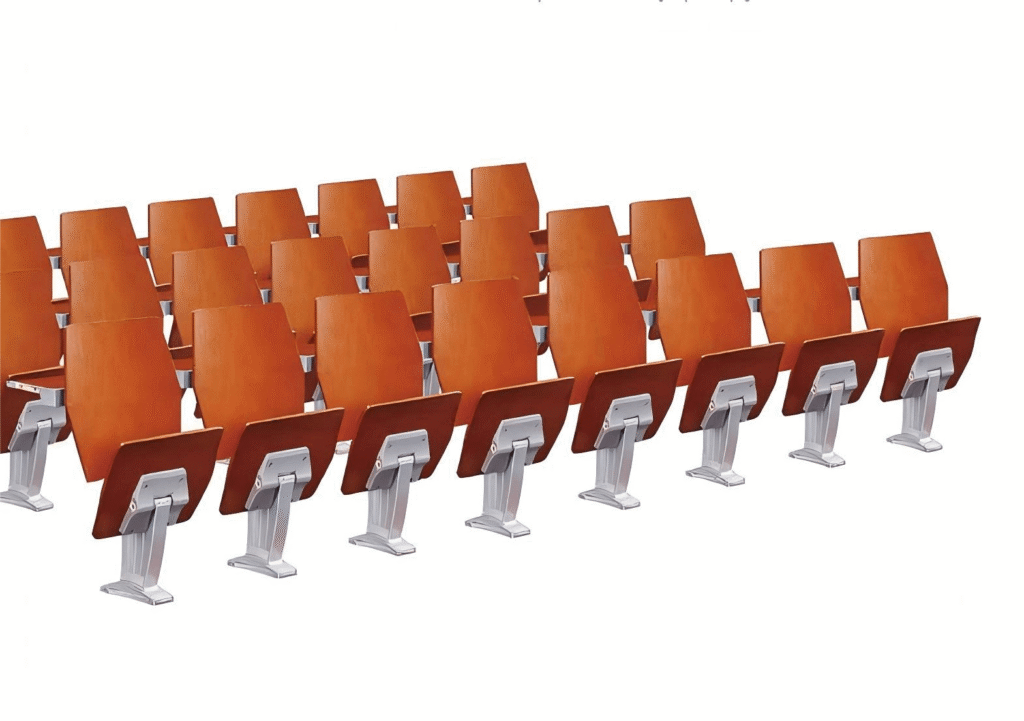 Lecture seating with sliding tablet and modern design