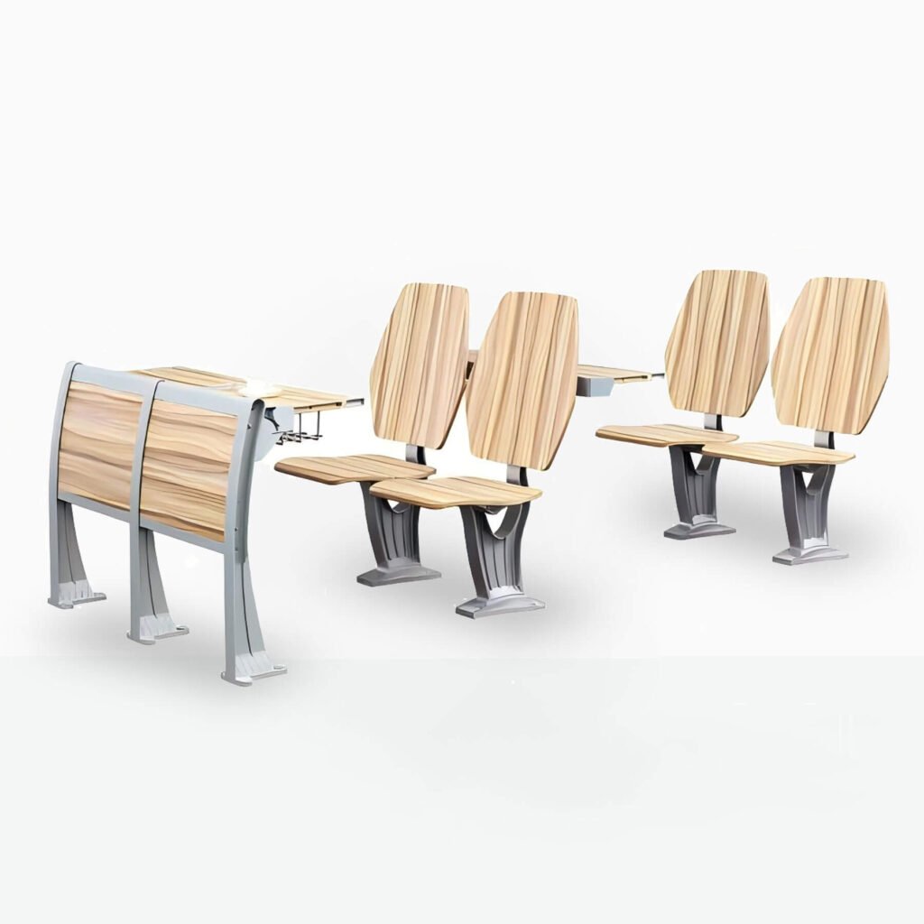 Single leg auditorium chair with diamond back