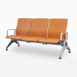 3-seater waiting area bench seating with optional armrests for airports and stations