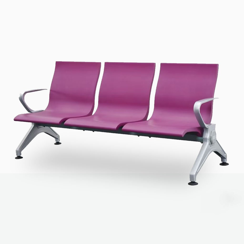 Public waiting area seating for airport terminals and train stations