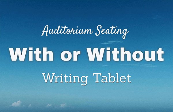 auditorium seating with or without writing tablet