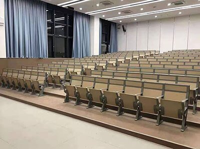 Completed lecture hall seating project in Anhui with student chairs