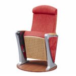 Aluminum alloy leg auditorium chair with durable molded foam seat and backrest