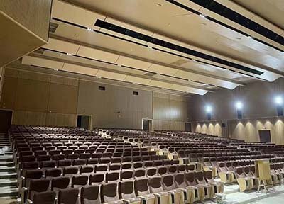 Auditorium interior in Guangxi school completed with lecture theatre seating
