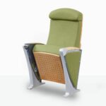 Fixed auditorium seating with aluminum alloy base and wooden outer shell Yeplley