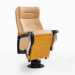 Auditorium seating with premium rotating writing tablet