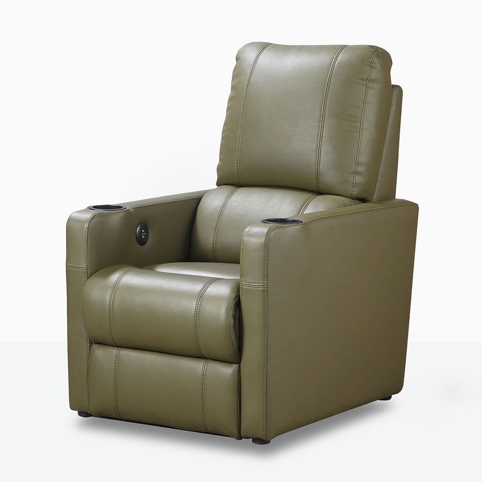 Modern best home cinema seats with slim armrests in a compact home theater