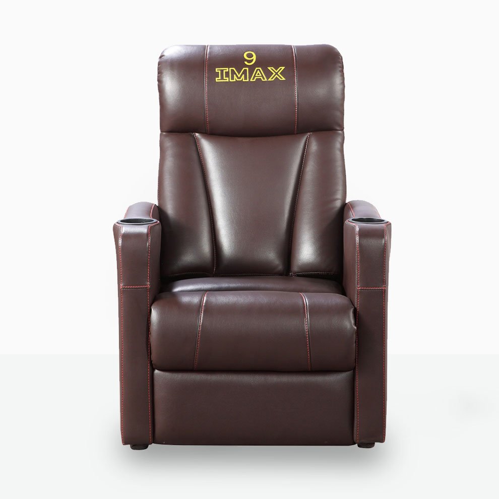 Luxury IMAX theater chair with high-density foam and solid wood frame