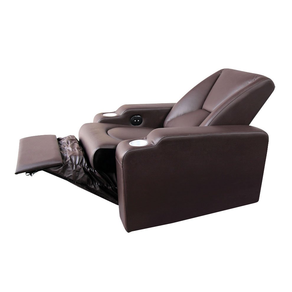 Multi-row IMAX theater seating with USB charging and premium design